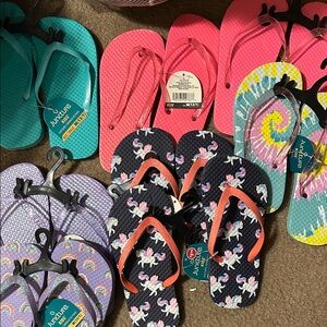 EntireBag$15 or2/$5 Kids Flip Flops - Teal, Pink, and Black